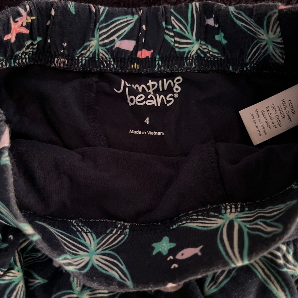 Jumping Beans Navy Tropical Print Shorts